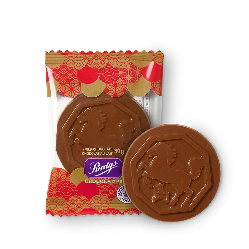 Year of the Horse Milk Chocolate Medallion, box of 24