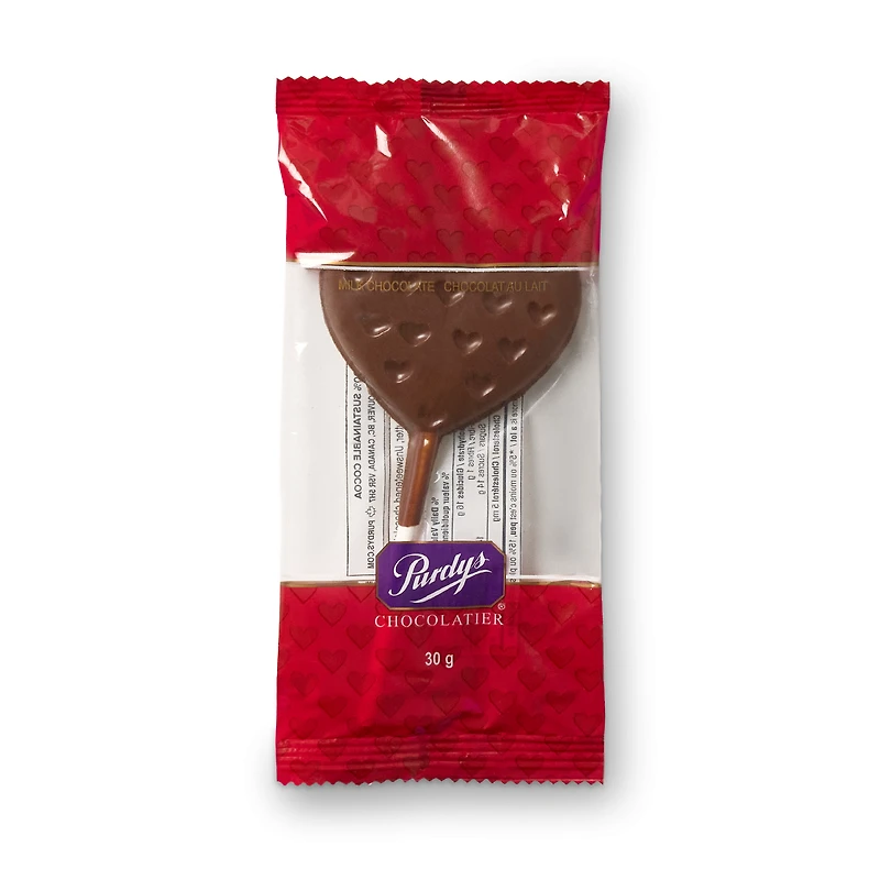 Milk Chocolate Heart Lolly, 30 g