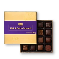 Milk & Dark Chocolate Caramels, 16 pc