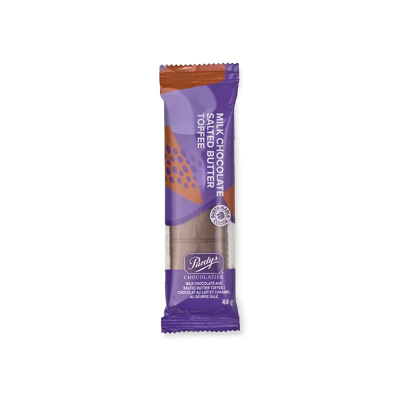 Milk Chocolate Salted Butter Toffee Bar, 40 g