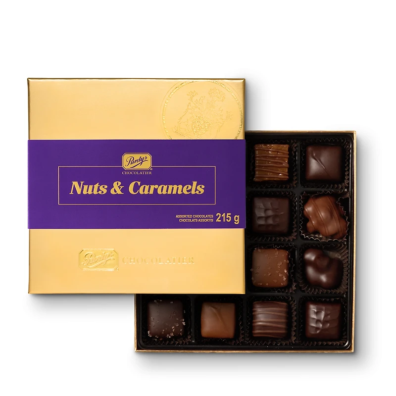 Milk & Dark Chocolate Nuts & Caramels, 215 g