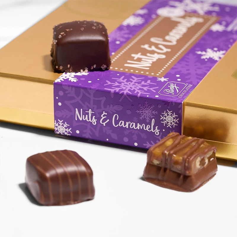 Milk & Dark Chocolate Nuts & Caramels, 215 g