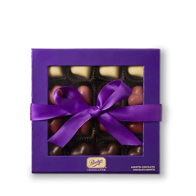 Assorted Praline Hearts Gift Box, 16 pc