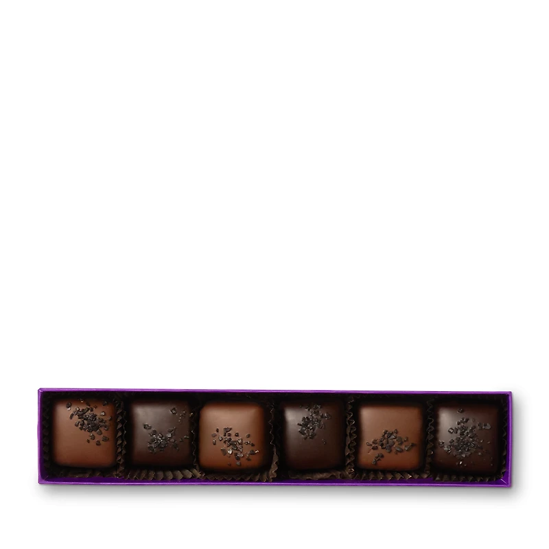 Vegan Hawaiian Black Salt Caramels, 6 pc