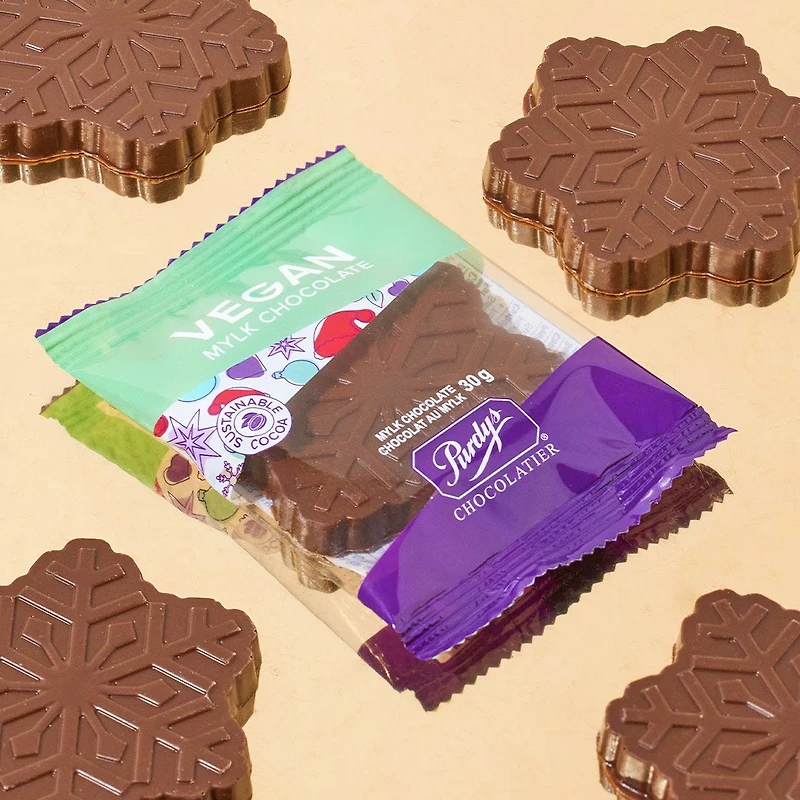 Vegan Mylk Chocolate Snowflake, 30 g
