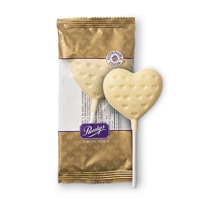White Chocolate Heart Lolly, 30 g