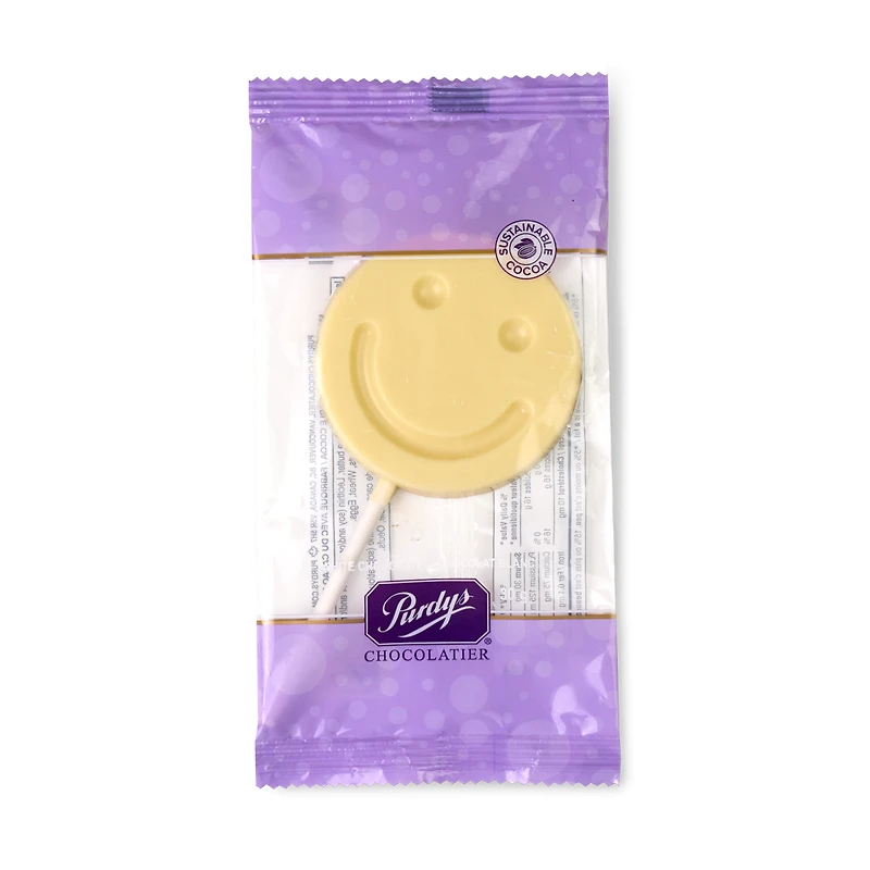 White Chocolate Smiley Lolly, 30 g