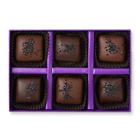 Plant-Based Hawaiian Black Salt Caramels, 6 pc