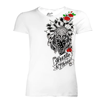 T-shirt blanc Hustle & Thrive pour femme