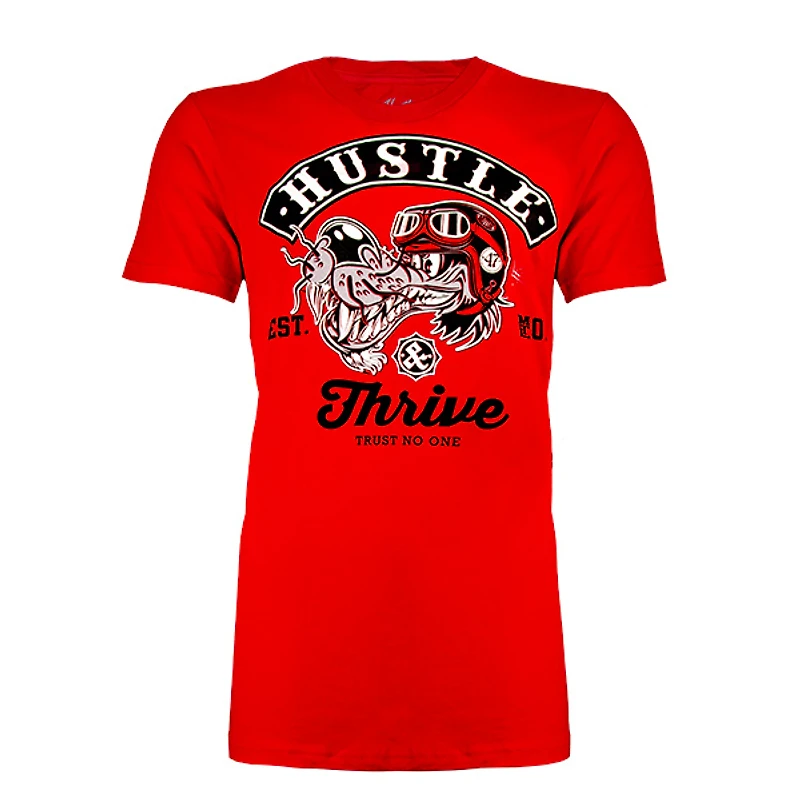 Red Hustle & Thrive t-shirt for men