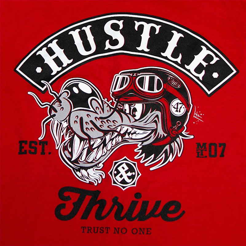Red Hustle & Thrive t-shirt for men