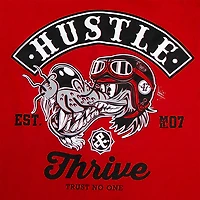 Red Hustle & Thrive t-shirt for men