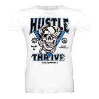 White t-shirt Hustle & Thrive for men