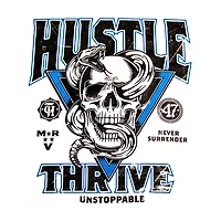 White t-shirt Hustle & Thrive for men