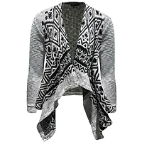 Cardigan gris à manches longues pour femme