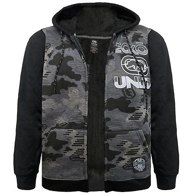 Black sherpa jacket Ecko Unltd for men
