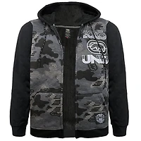 Black sherpa jacket Ecko Unltd for men