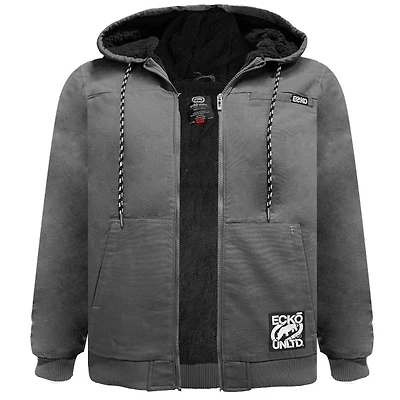 Grey sherpa jacket Ecko Unltd for men