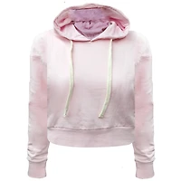 Haut court à capuche rose Kangol pour femme