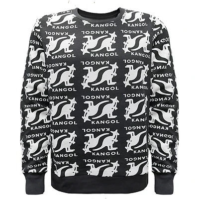 Black crewneck Kangol for men