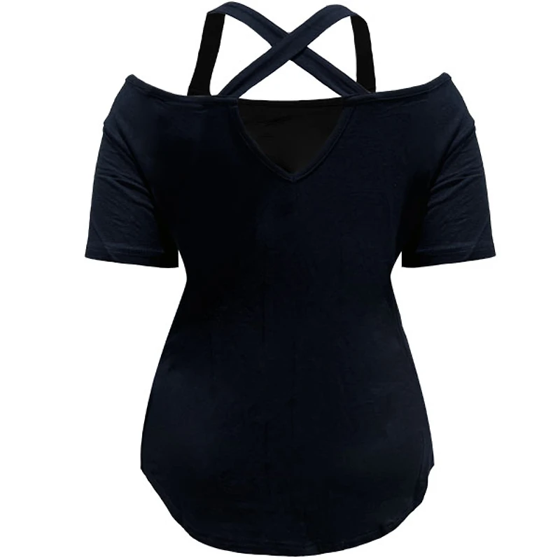 T-shirt noir Headrush pour femme