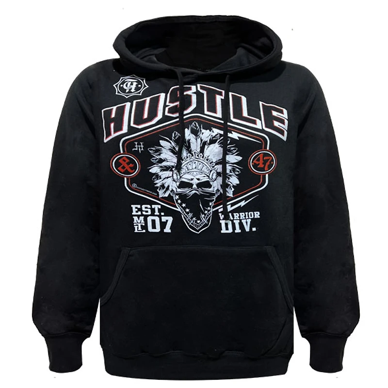 Chandail noir avec capuchon Hustle & Thrive pour homme