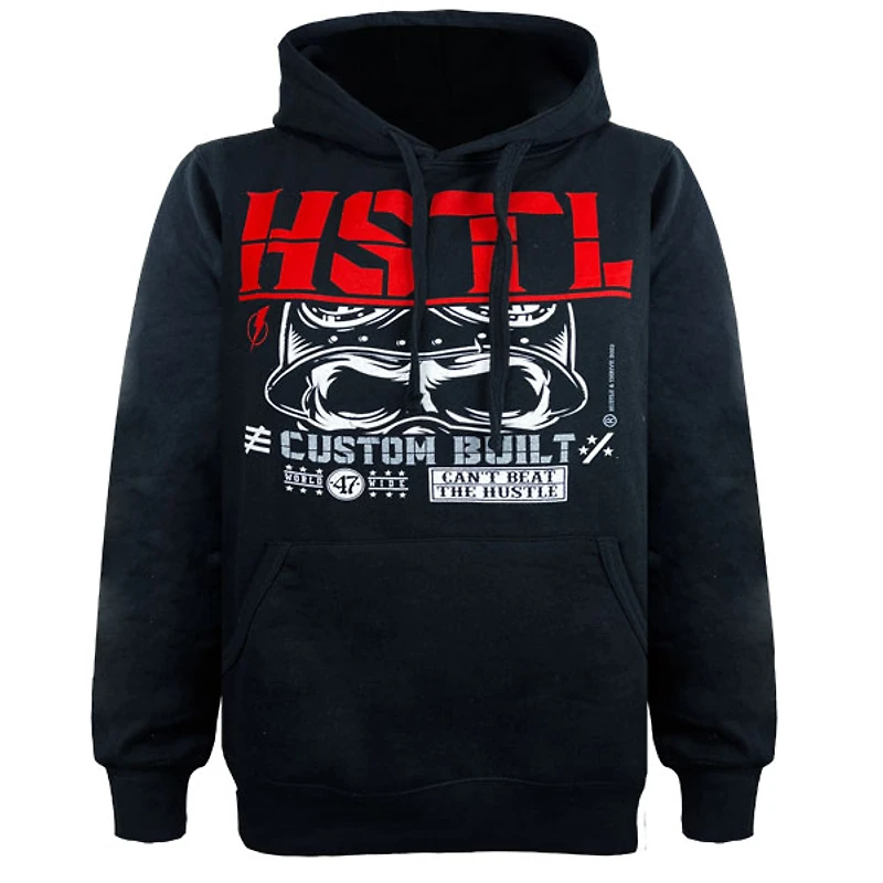 Black hoodie Hustle & Thrive for men