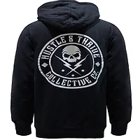Black hoodie Hustle & Thrive for men