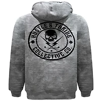 Grey hoodie Hustle & Thrive for men