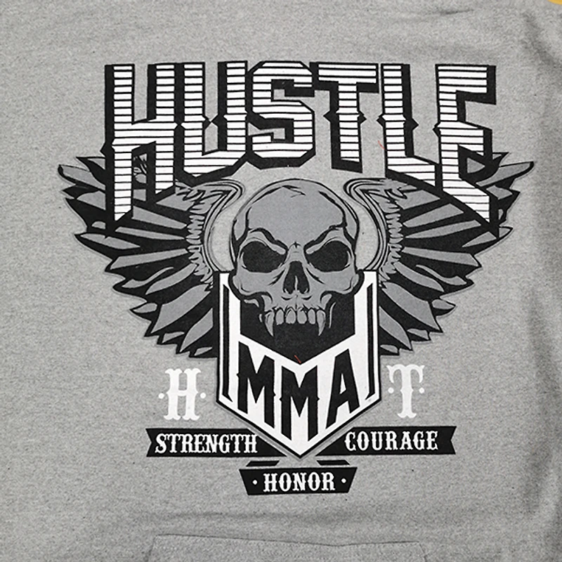 Grey hoodie Hustle & Thrive for men