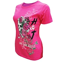 Pink t-shirt Hustle and thrive for women