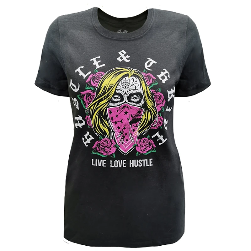 t-shirt Hustle & Thrive for women