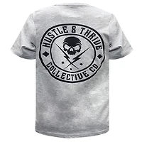 Grey t-shirt Hustle & Thrive for men