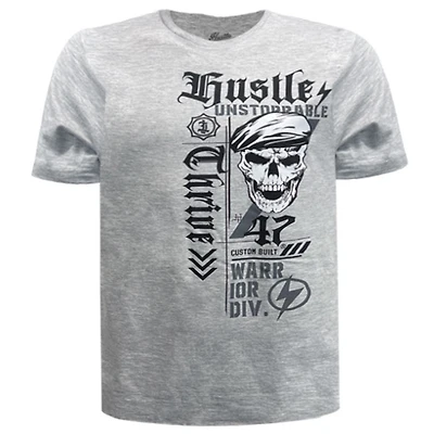 Grey t-shirt Hustle & Thrive for men
