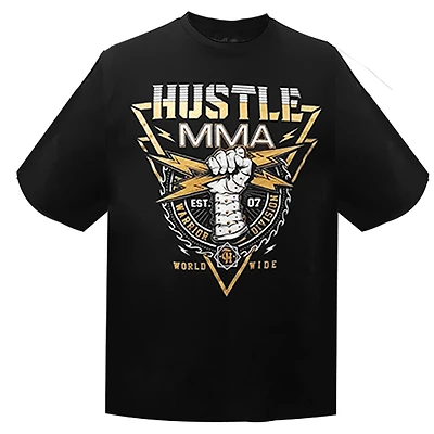 Black t-shirt Hustle & Thrive for Men