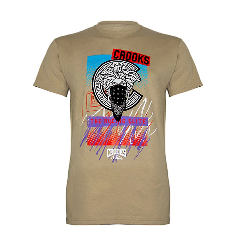 T-shirt tan Crooks & Castles pour homme