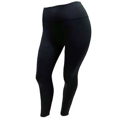 Black fleece lined legging for women