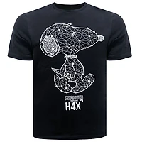 Black t-shirt H4X for men