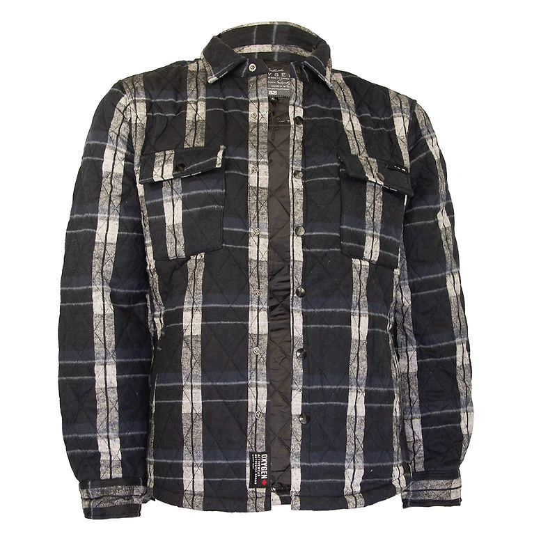 Black plaid jacket for men