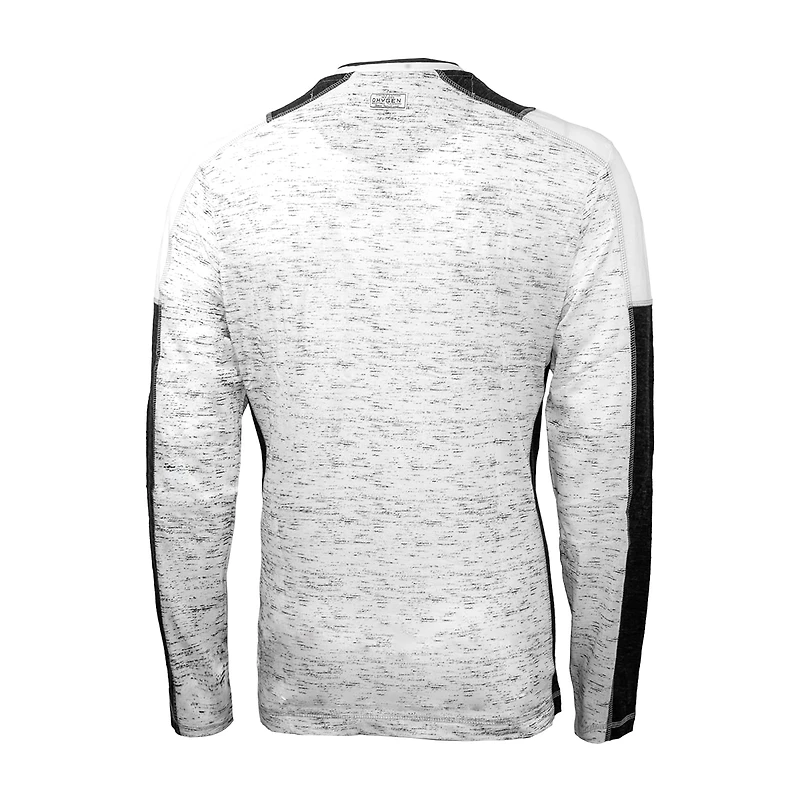 Oxygen T-shirt blanc à manches longues pour hommes
