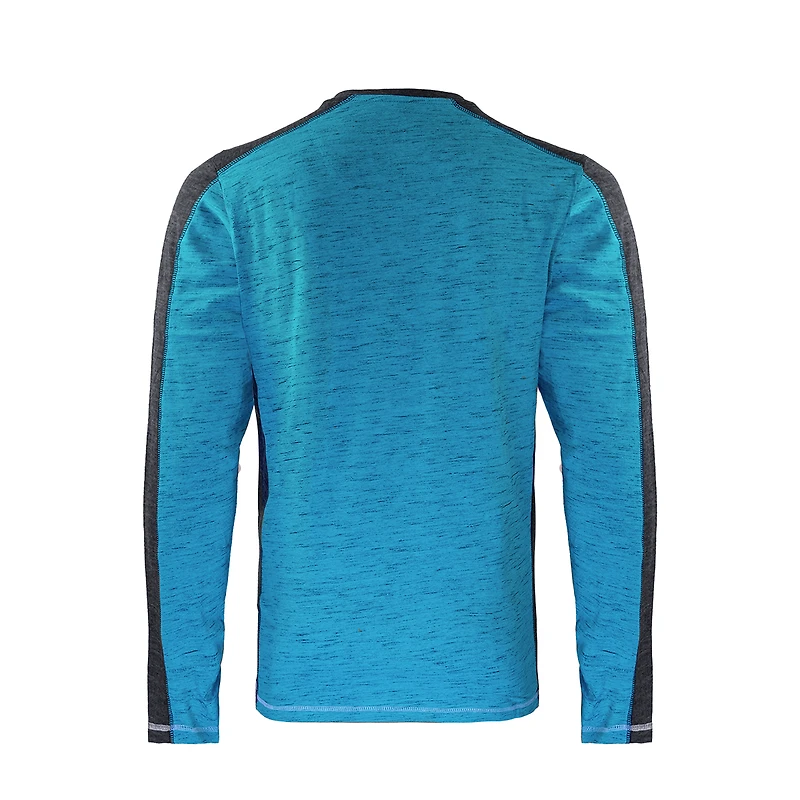 Oxygen T-shirt bleu à manches longues pour hommes
