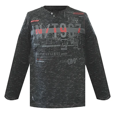 T-shirt noir à manches longues Projek Raw pour homme