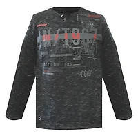 T-shirt noir à manches longues Projek Raw pour homme