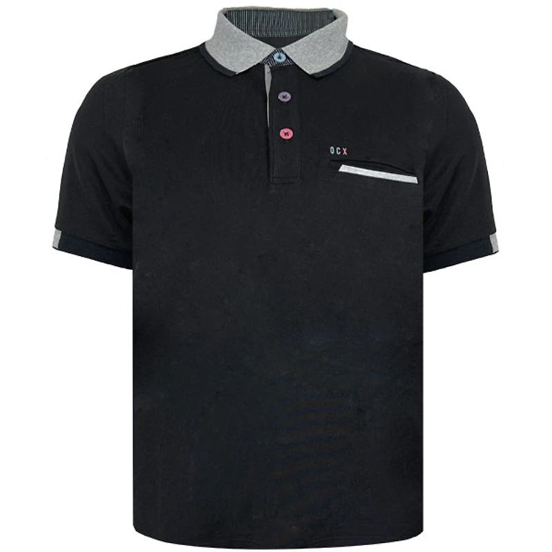 Black polo shirt for men