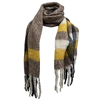 Yellow plaid scarf for women