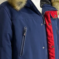 Manteau d'hiver bleu marin Thirty Stone pour homme