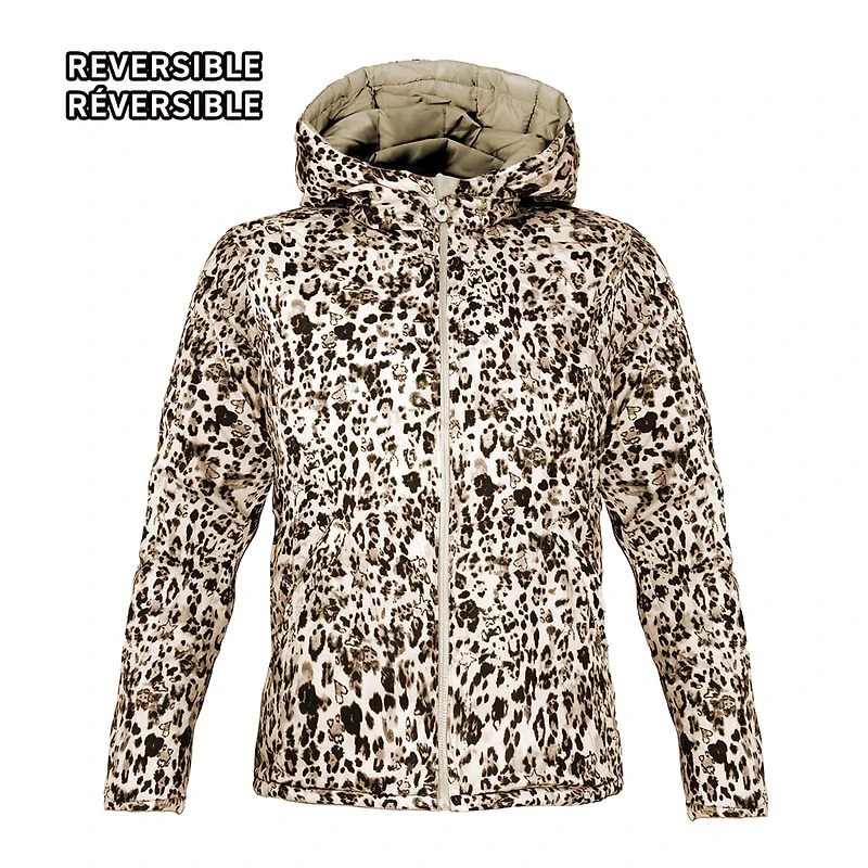 Reversible puffer light jacket for women