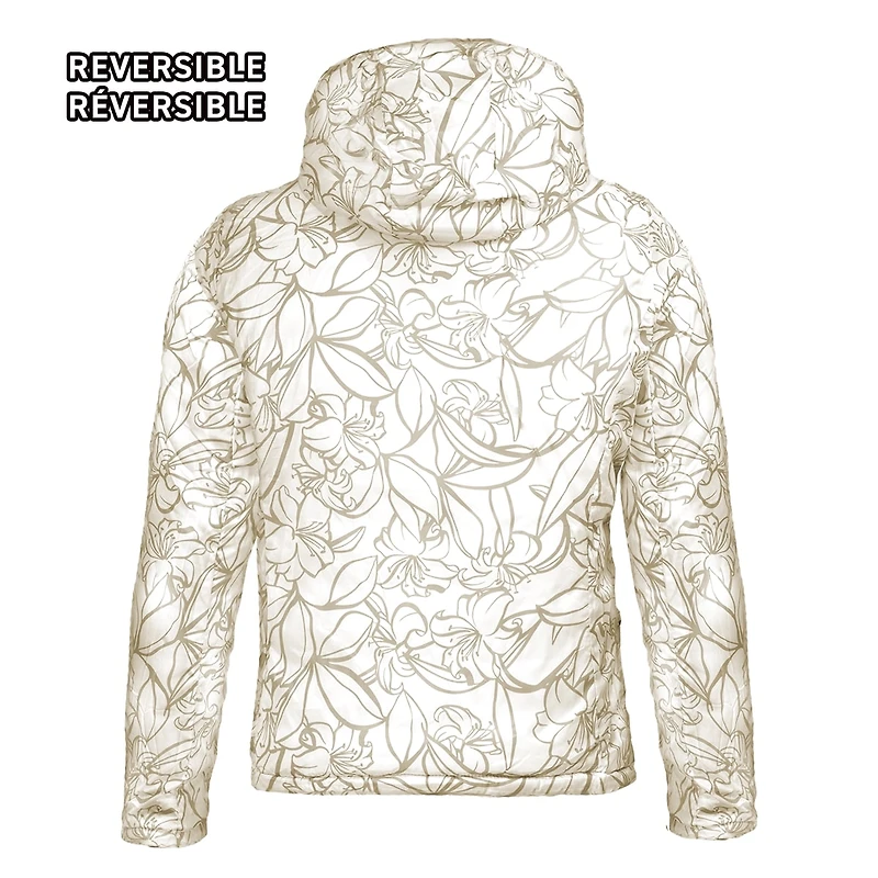 Reversible puffer light jacket for women