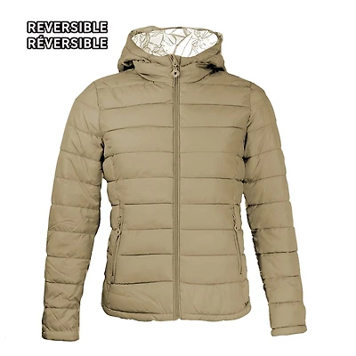 Reversible puffer light jacket for women