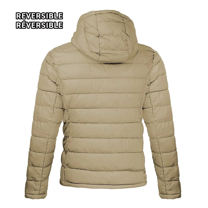Reversible puffer light jacket for women